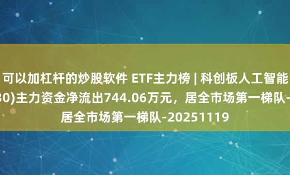 可以加杠杆的炒股软件 ETF主力榜 | 科创板人工智能ETF(588930)主力资金净流出744.06万元，居全市场第一梯队-20251119